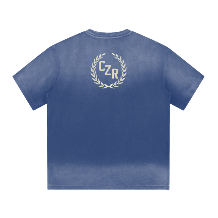“I” Shaped Monkey Washed Drop Shoulder T-Shirt - 300 GSM