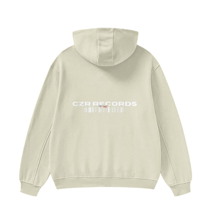 High Neck Insulated FOG Solid Color Fleece Hoodie - 385 GSM
