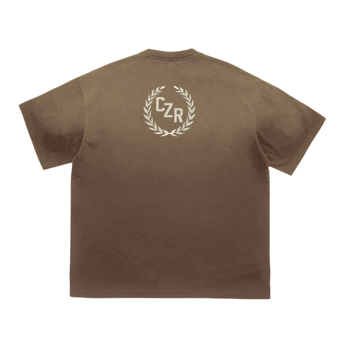 Vintage Washed Tiger Stripes Dyed Gradient T-Shirt - 250 GSM