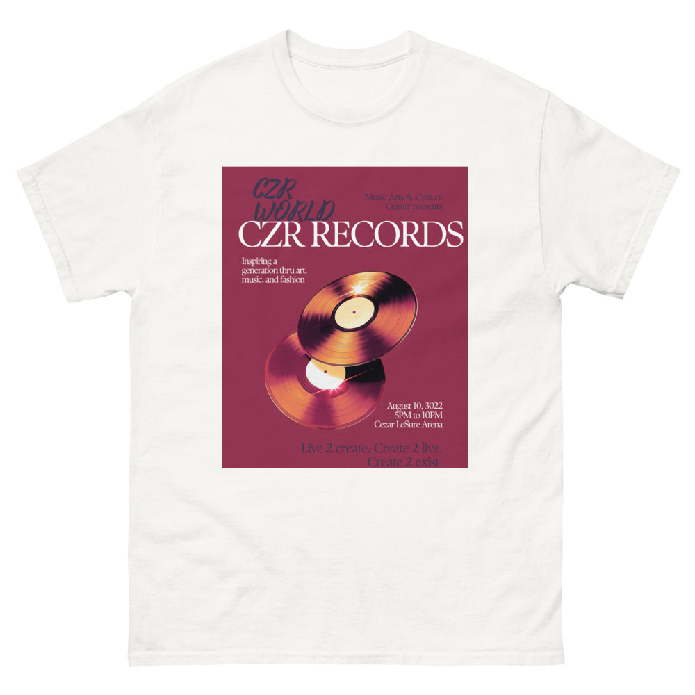 CZR RECORDS APPAREL - Men's Vinyl Record Tee Shirt