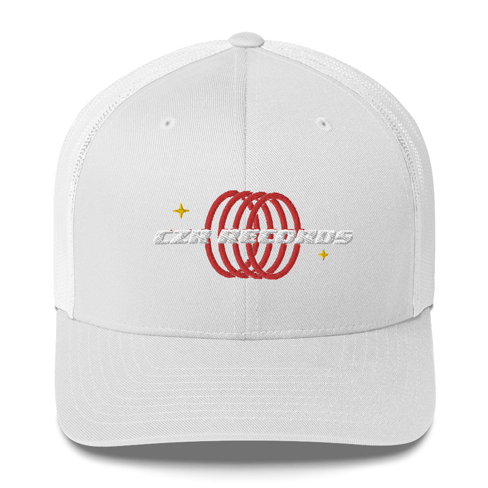 CZR RECORDS APPAREL 4 Rings Red Trucker Cap