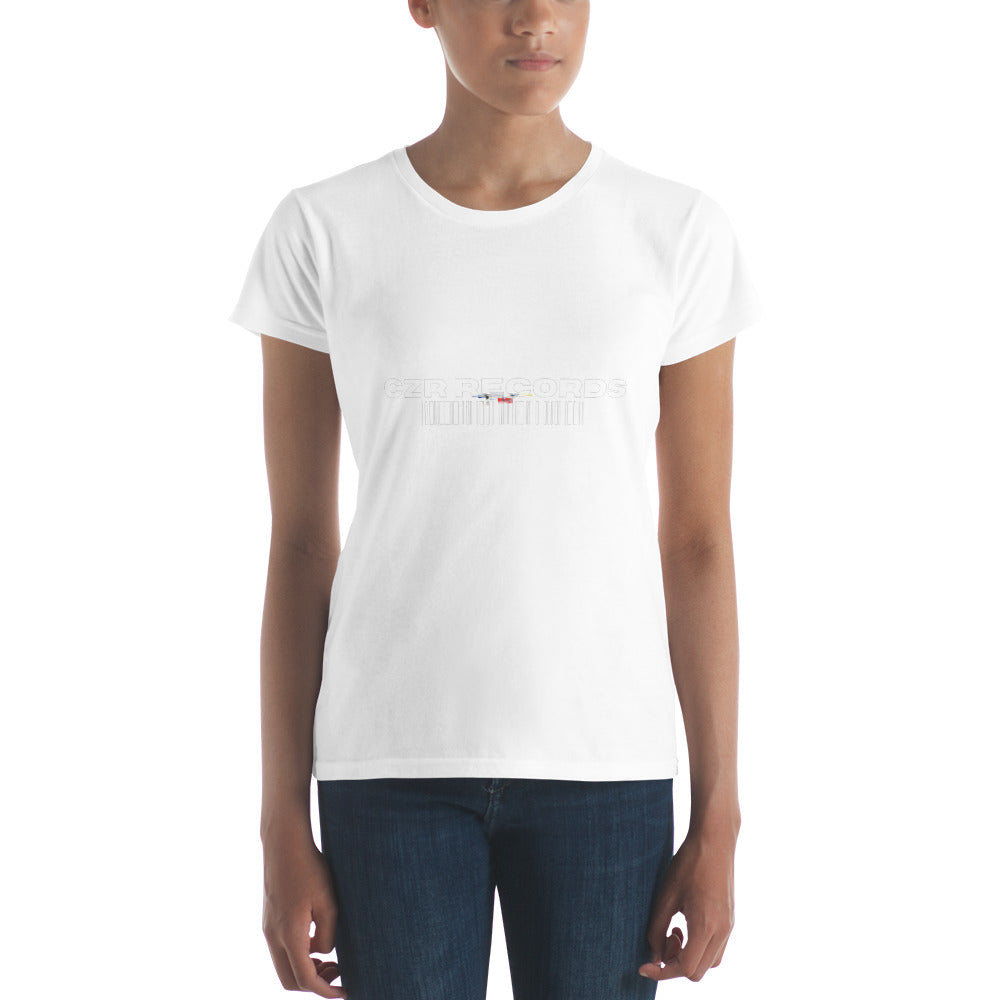 CZR RECORDS APPAREL- Women's Barcode Short Sleeve T-Shirt
