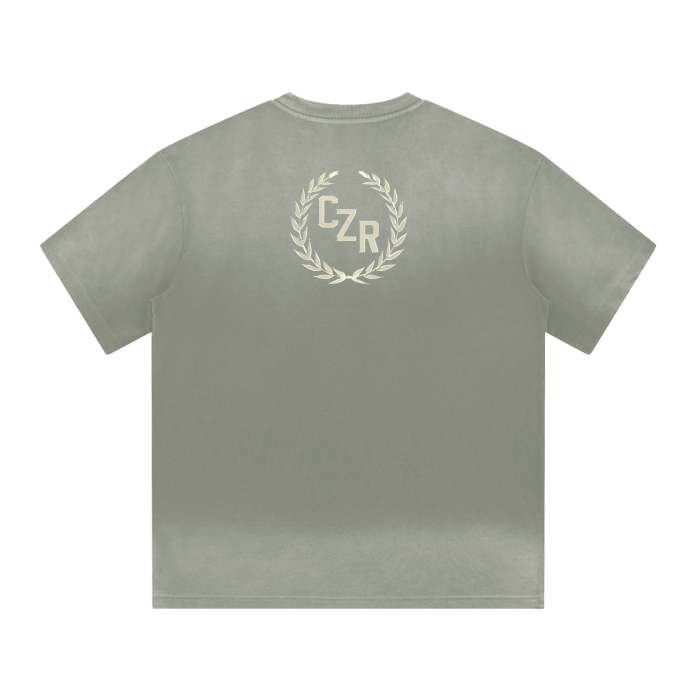 “I” Shaped Monkey Washed Drop Shoulder T-Shirt - 300 GSM