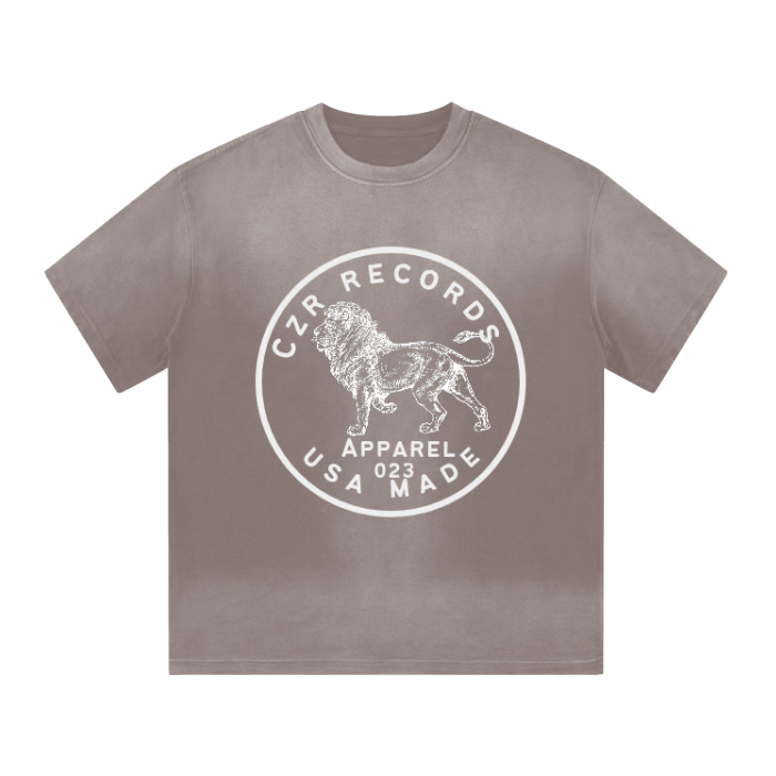 “I” Shaped Monkey Washed Drop Shoulder T-Shirt - 300 GSM