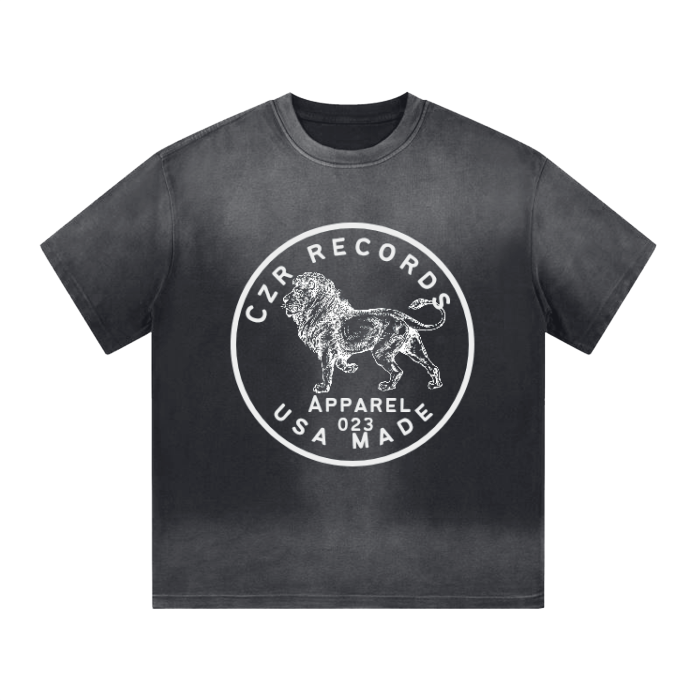 “I” Shaped Monkey Washed Drop Shoulder T-Shirt - 300 GSM
