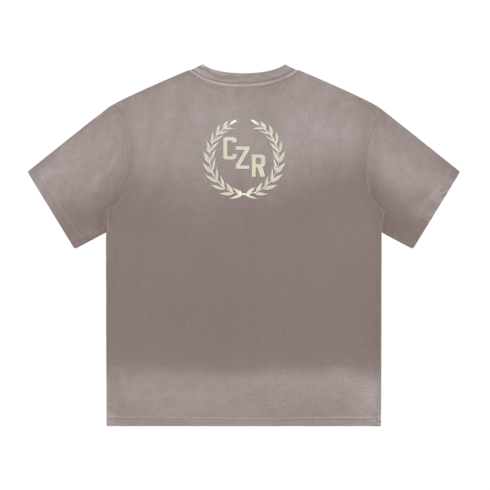 “I” Shaped Monkey Washed Drop Shoulder T-Shirt - 300 GSM