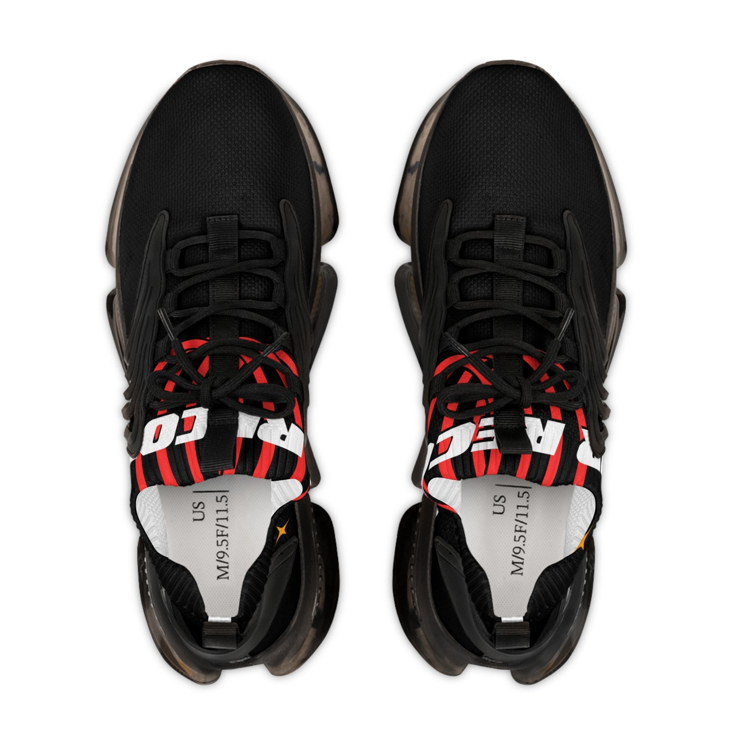 CZR RECORDS APPAREL - 4 Rings Red Men's Mesh Sneakers