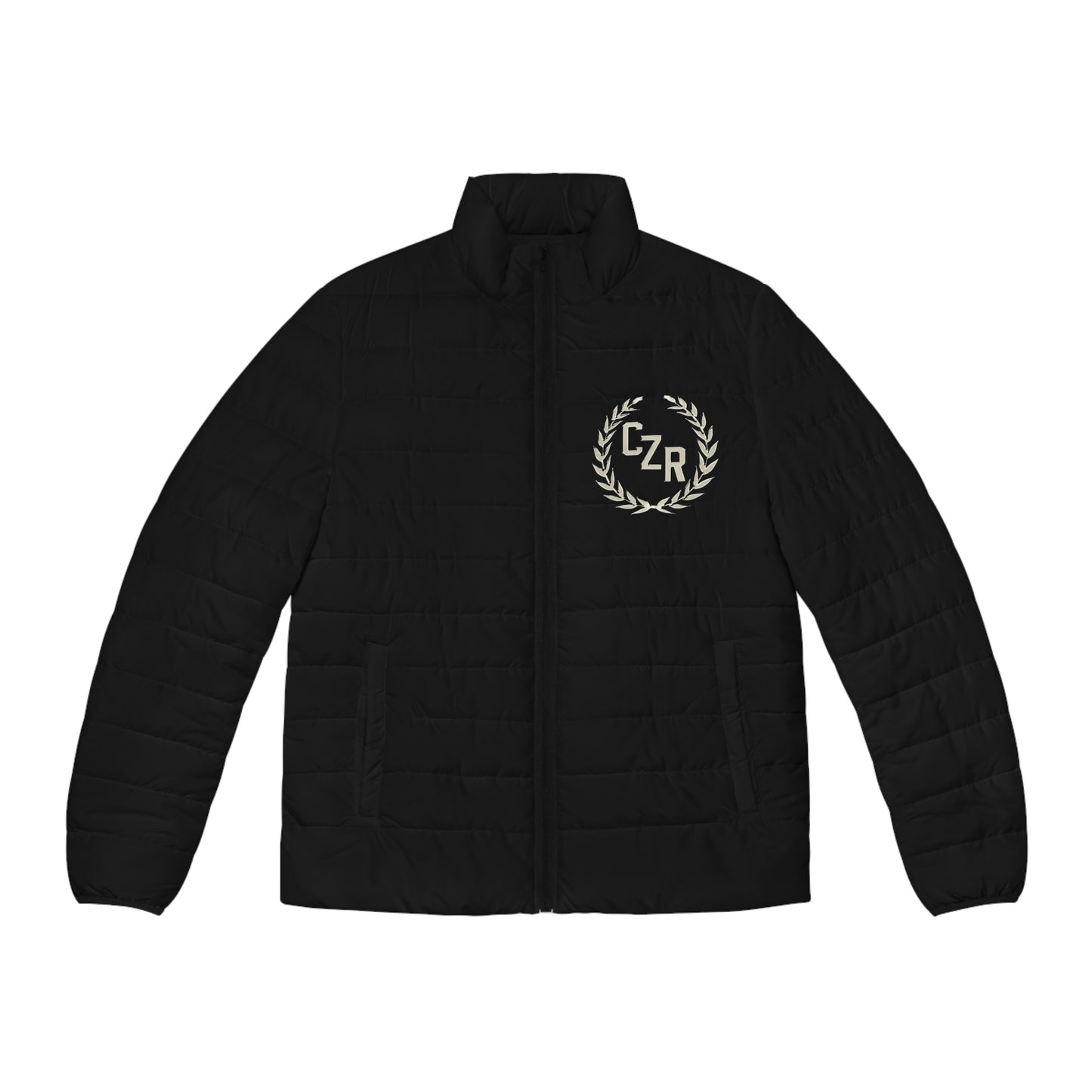 Men's Puffer Jacket with CZR Crest - Stylish Winter Outerwear