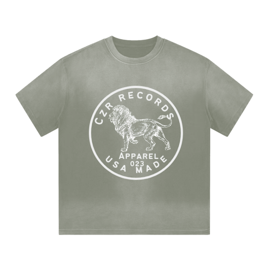 “I” Shaped Monkey Washed Drop Shoulder T-Shirt - 300 GSM