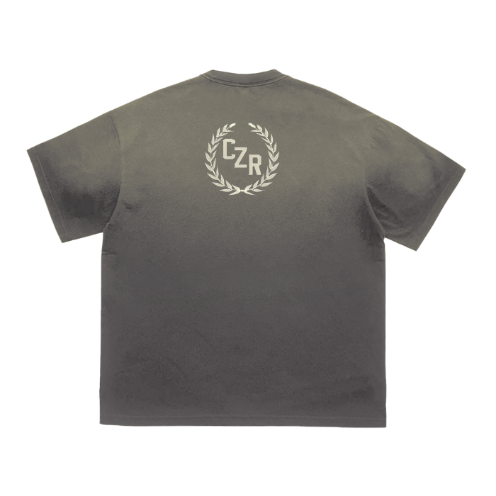 Vintage Washed Tiger Stripes Dyed Gradient T-Shirt - 250 GSM
