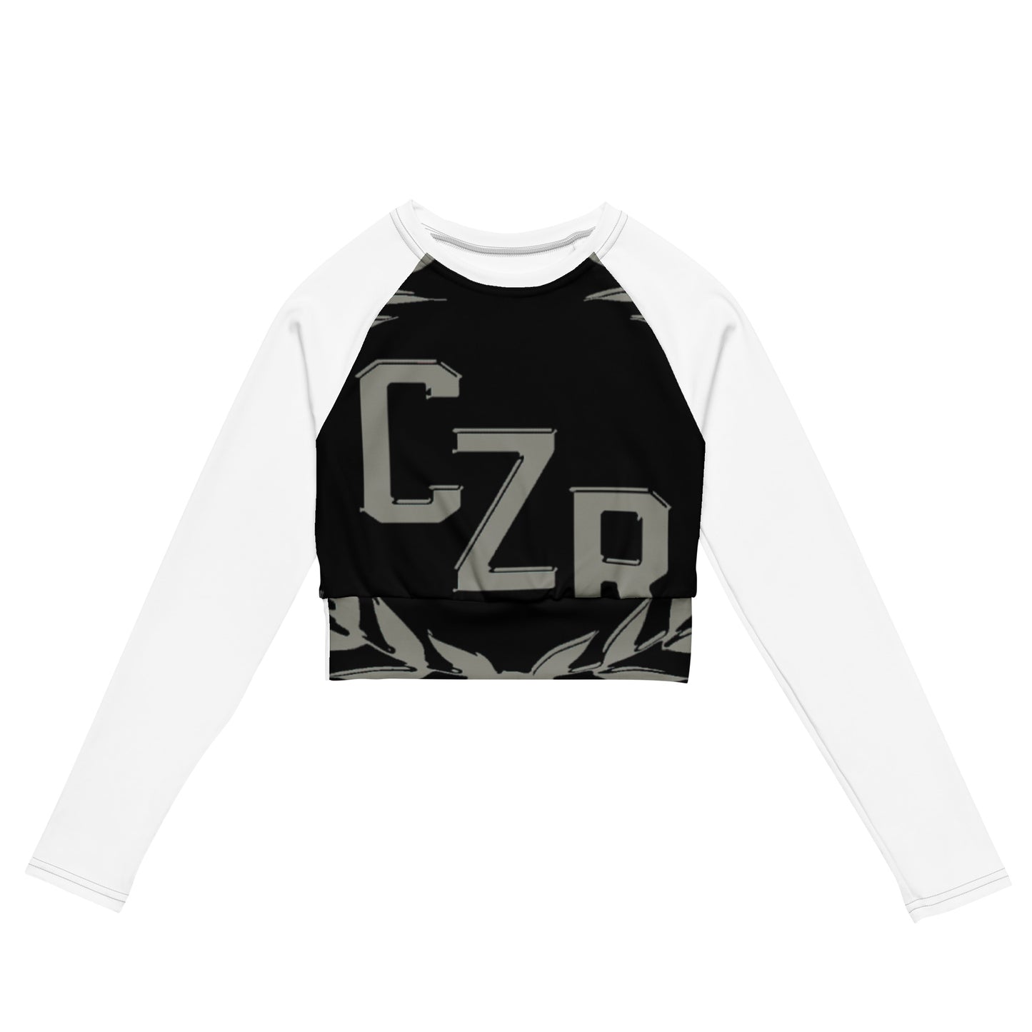 Recycled long-sleeve crop top