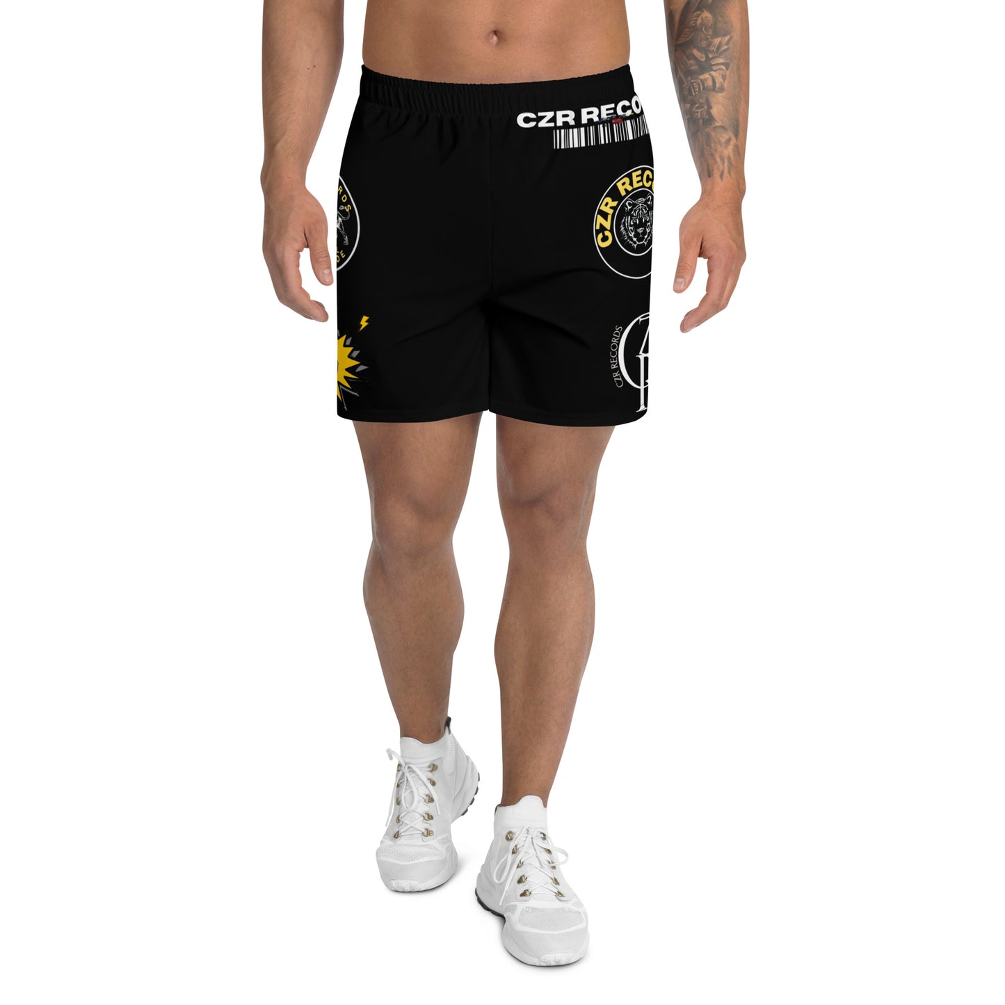 CZR RECORDS APPAREL- K. Karlak Black & Yellow Athletic Shorts