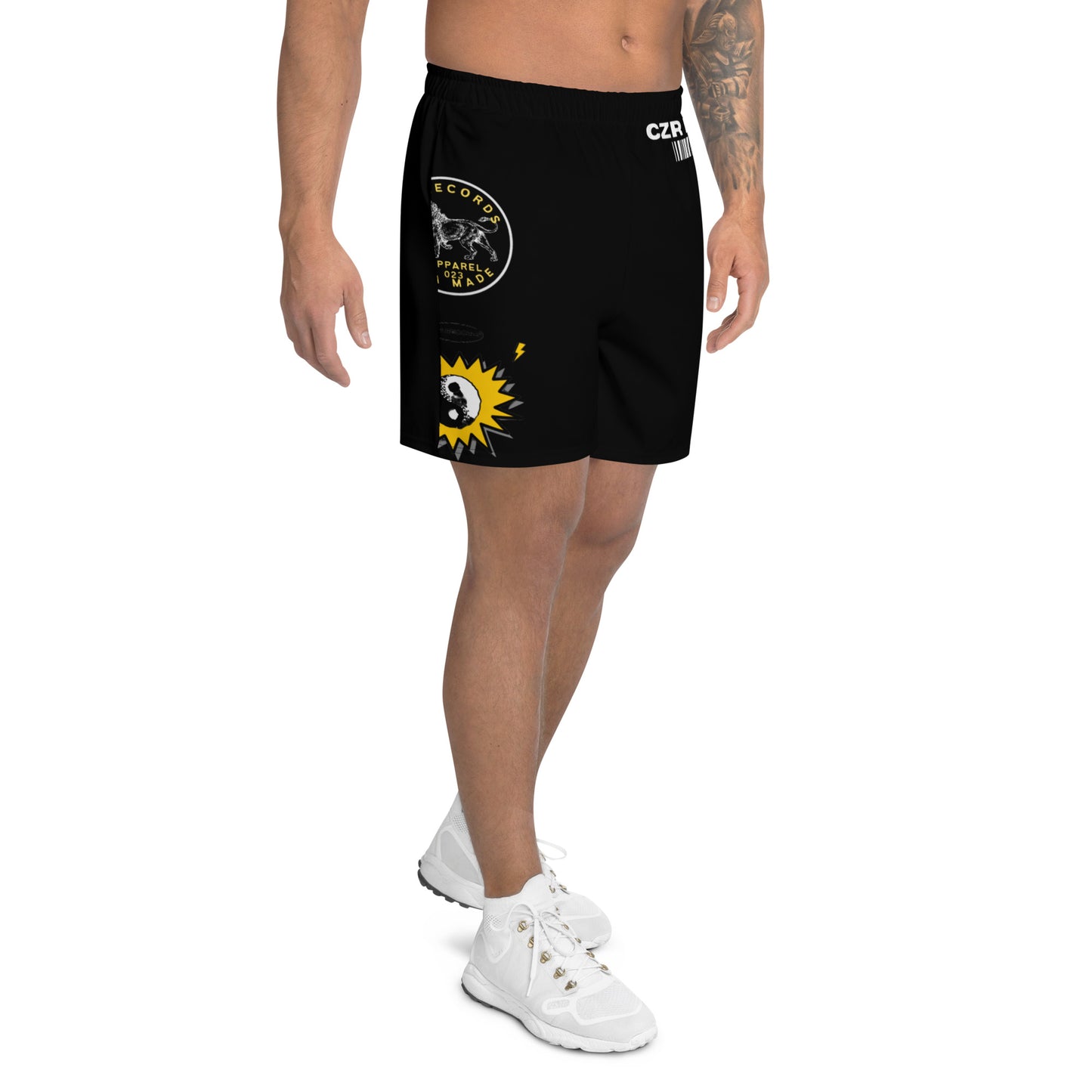 CZR RECORDS APPAREL- K. Karlak Black & Yellow Athletic Shorts