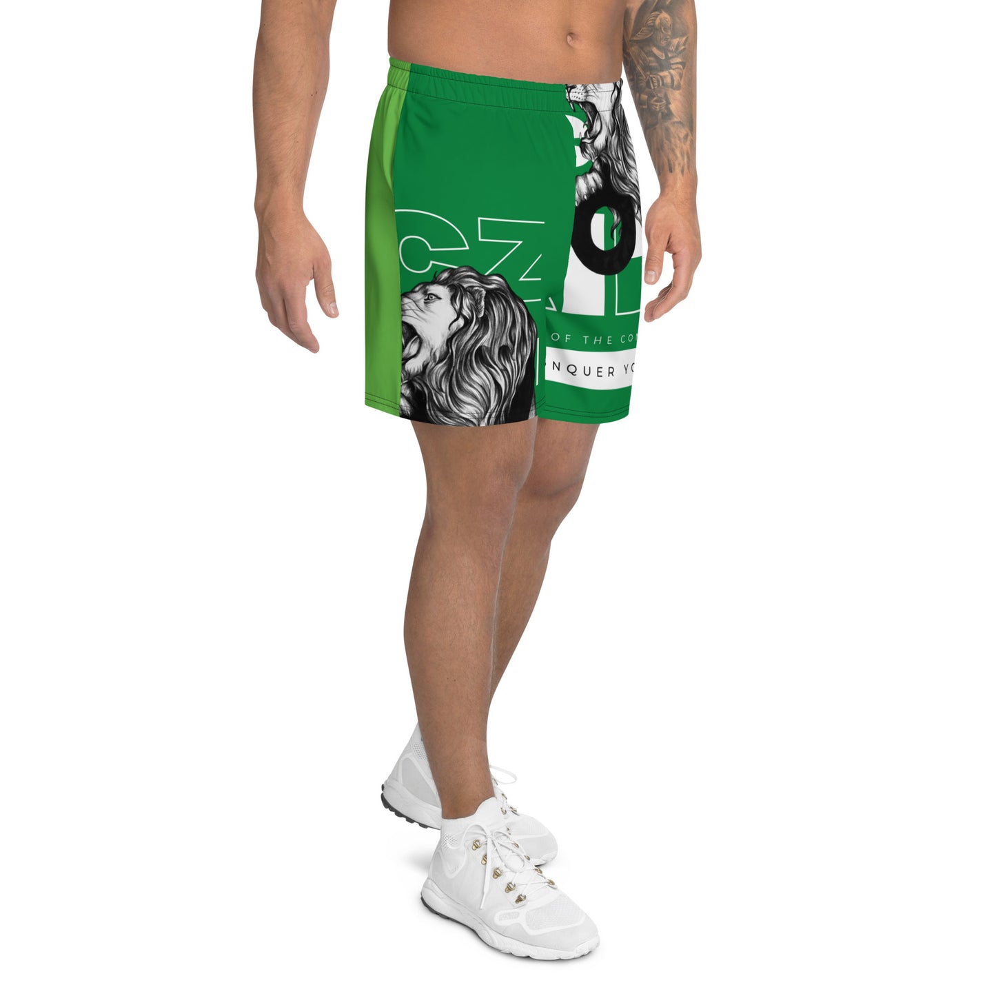CZR RECORDS APPAREL - Leo Green Athletic Shorts