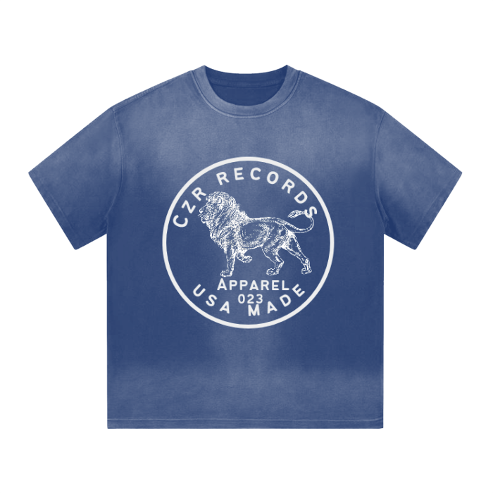 “I” Shaped Monkey Washed Drop Shoulder T-Shirt - 300 GSM