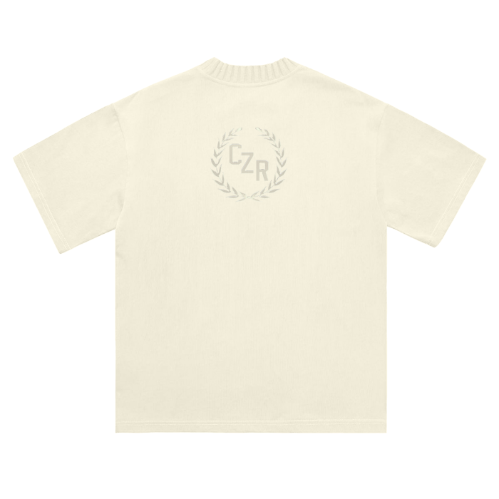 Heavyweight Knitted Round Neck T-Shirt - 305 GSM