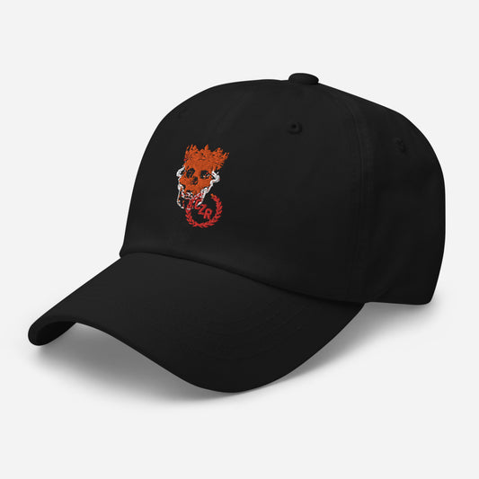 CZR RECORDS APPAREL - Red Crown Skull Dad Hat