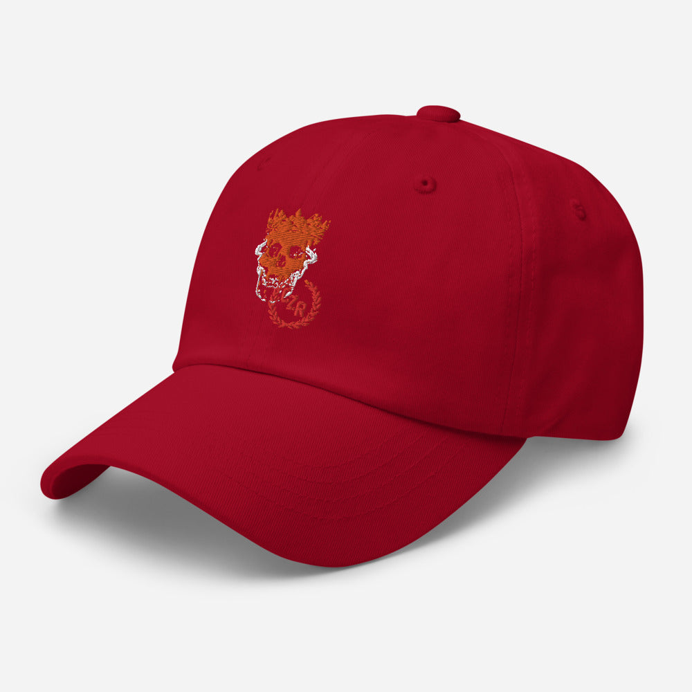 CZR RECORDS APPAREL - Red Crown Skull Dad Hat