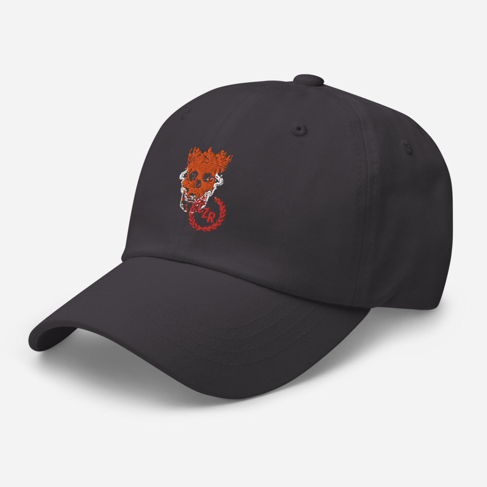 CZR RECORDS APPAREL - Red Crown Skull Dad Hat