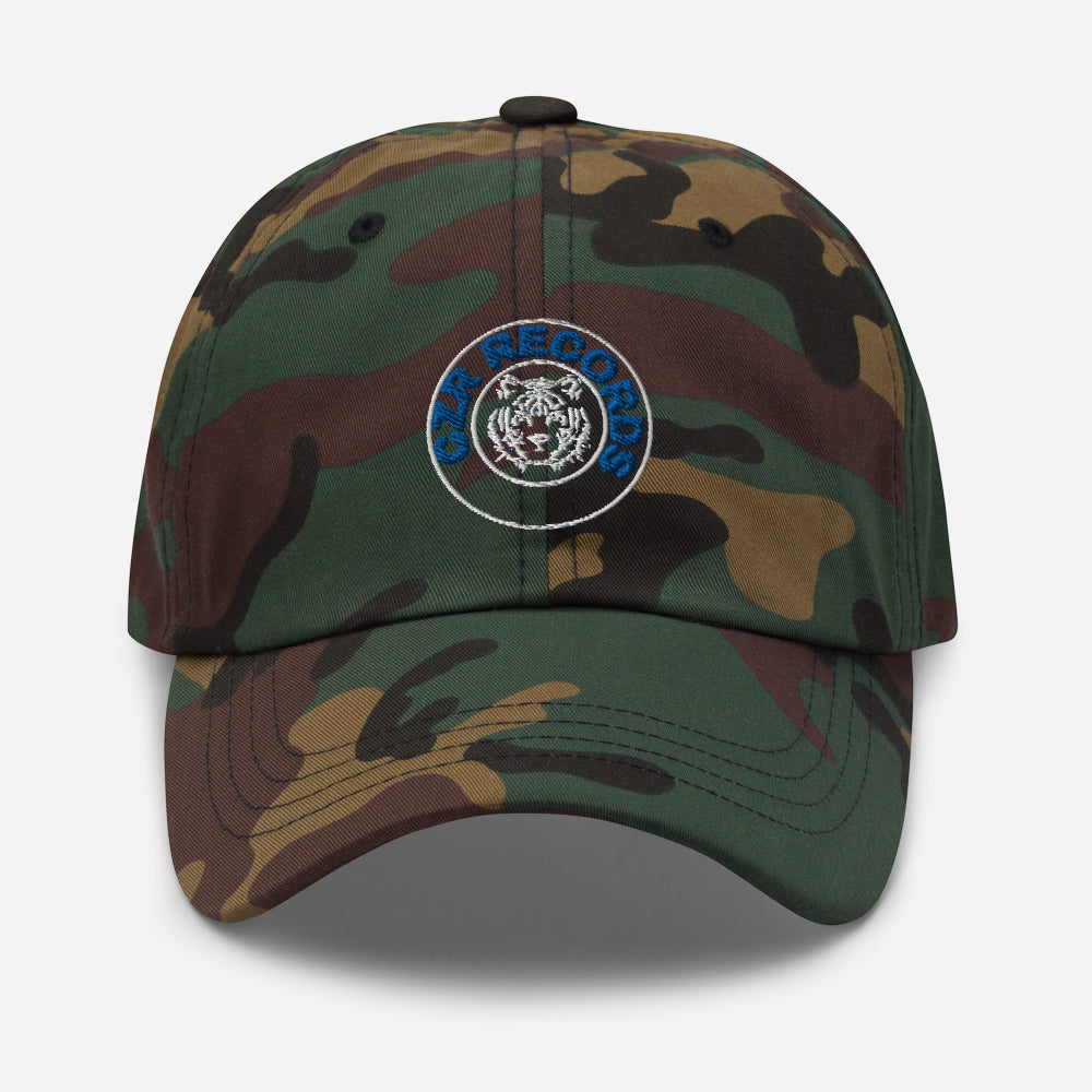 CZR RECORDS APPAREL - Tiger Circle Blue Font Dad Hat