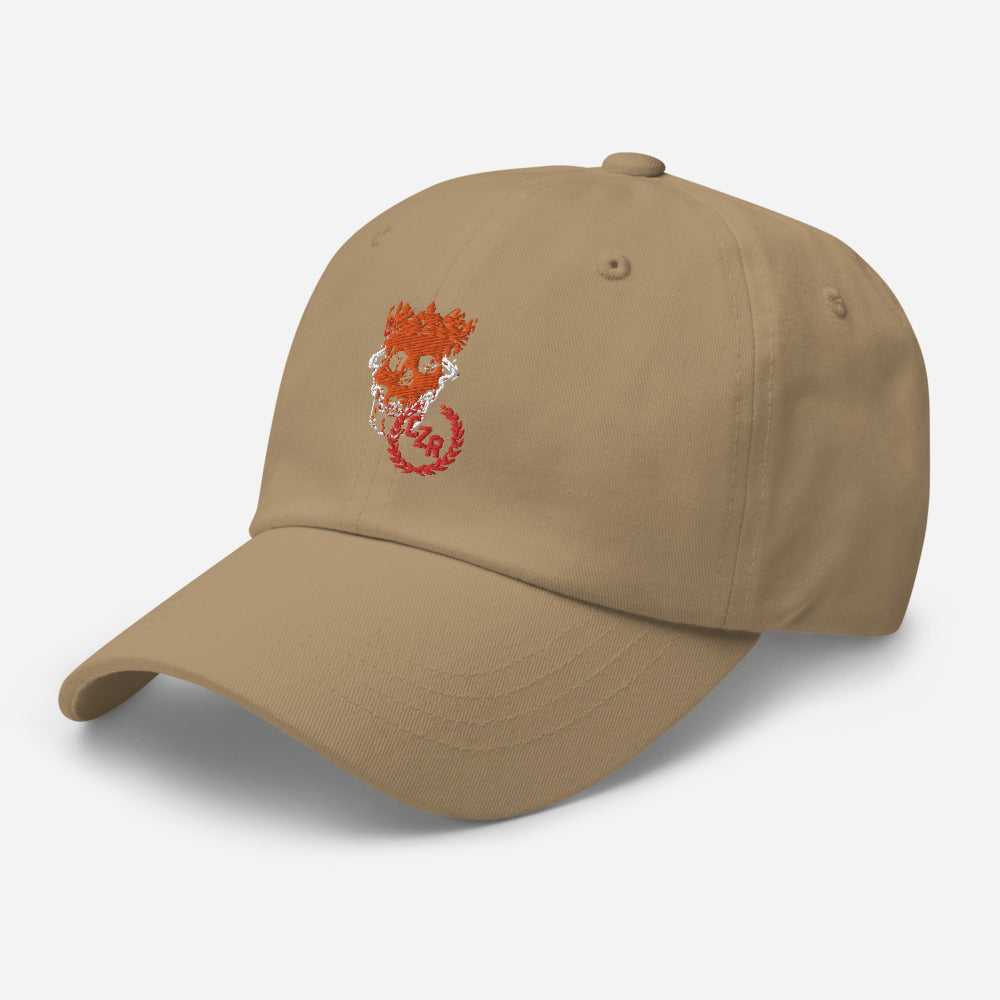 CZR RECORDS APPAREL - Red Crown Skull Dad Hat
