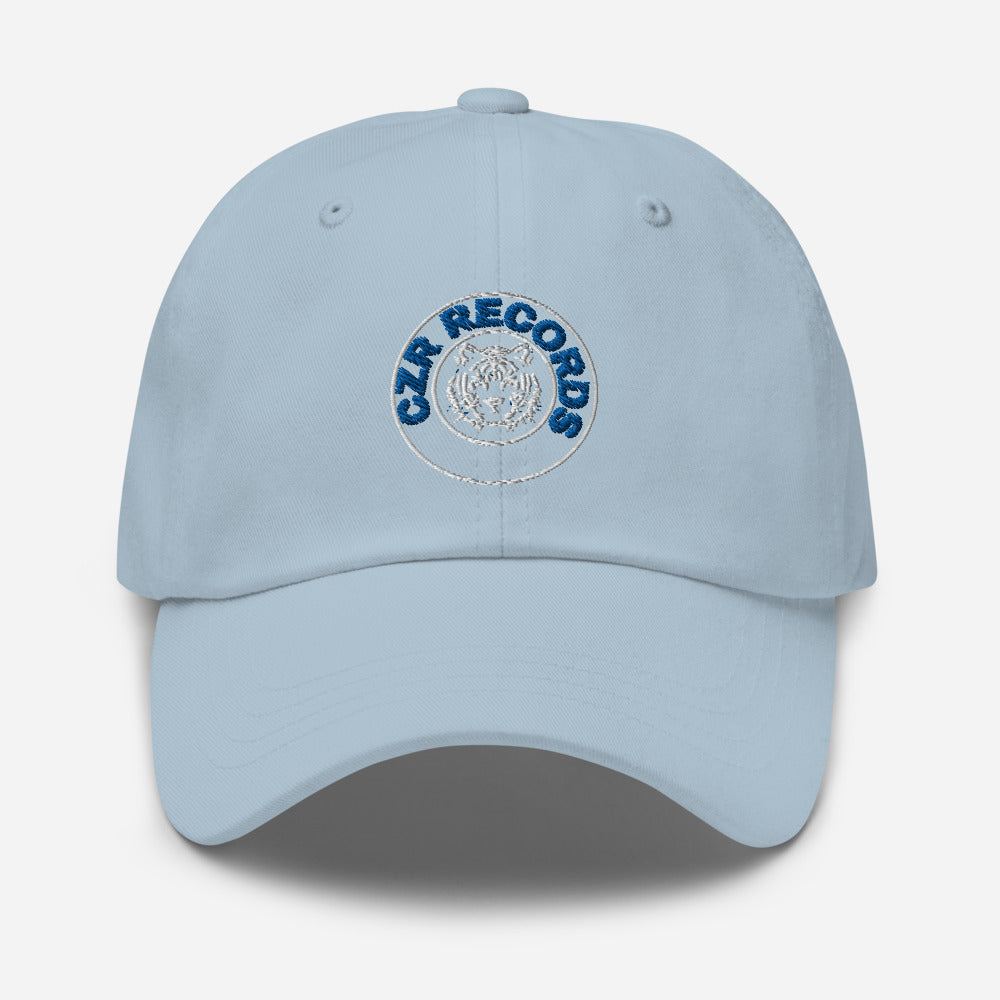 CZR RECORDS APPAREL - Tiger Circle Blue Font Dad Hat