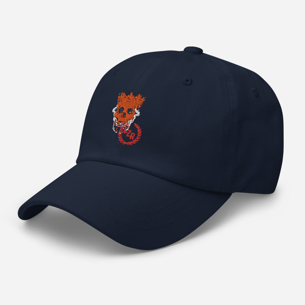 CZR RECORDS APPAREL - Red Crown Skull Dad Hat