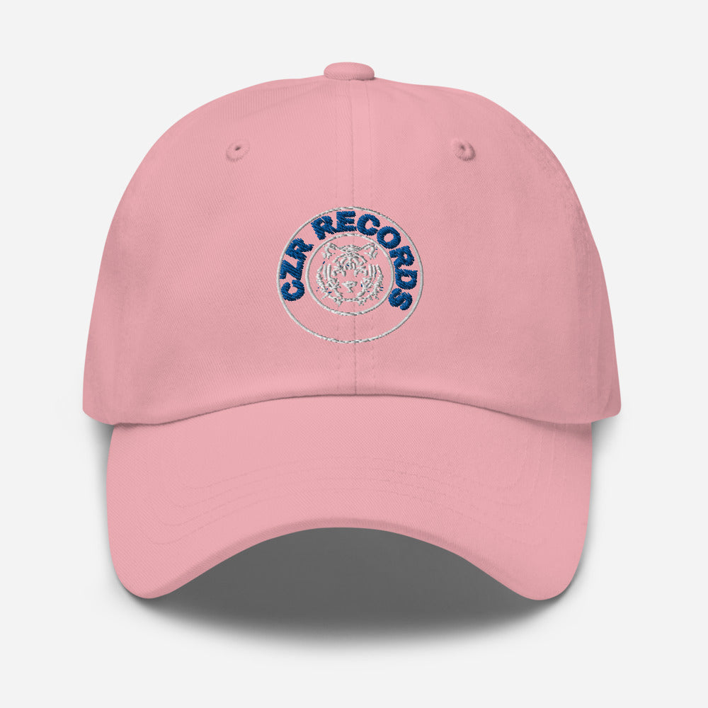 CZR RECORDS APPAREL - Tiger Circle Blue Font Dad Hat