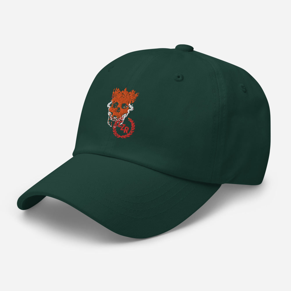 CZR RECORDS APPAREL - Red Crown Skull Dad Hat