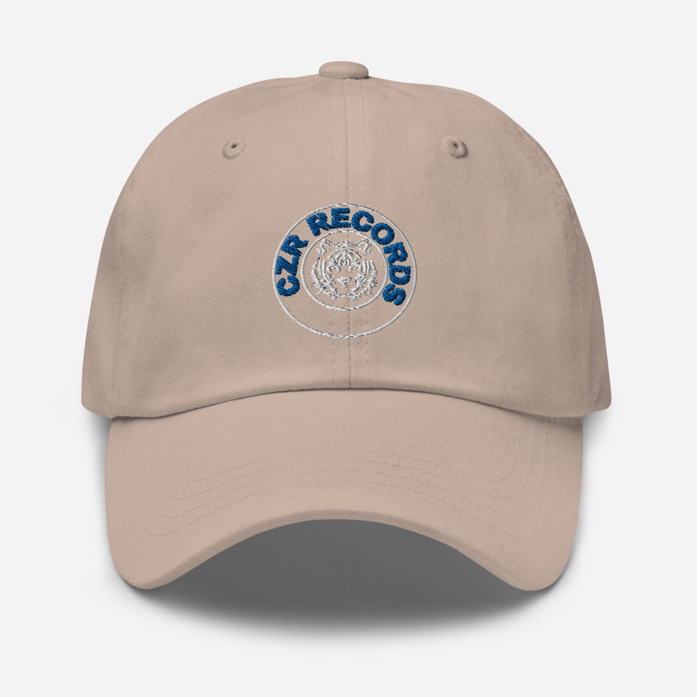 CZR RECORDS APPAREL - Tiger Circle Blue Font Dad Hat
