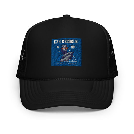 CZR RECORDS APPAREL - Perseus Blue BG Foam Trucker Hat