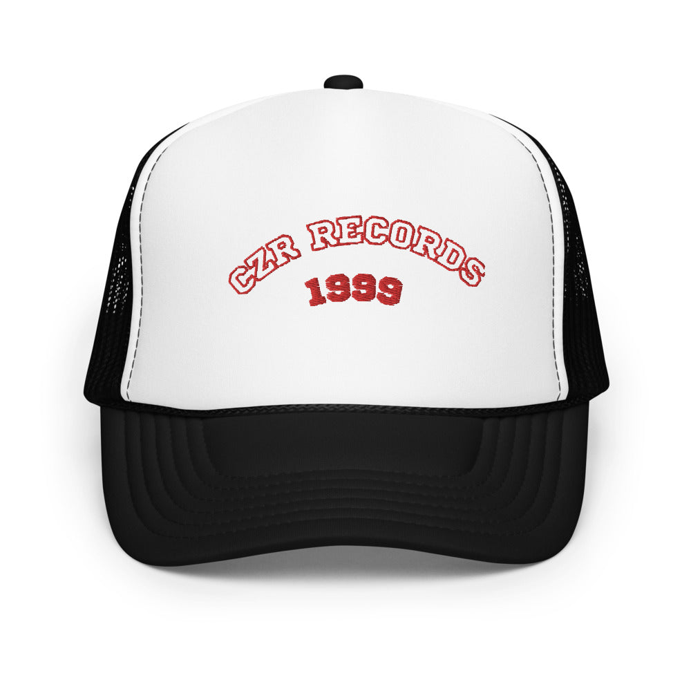 CZR RECORDS APPAREL - 1999 Red Font Foam Trucker Hat