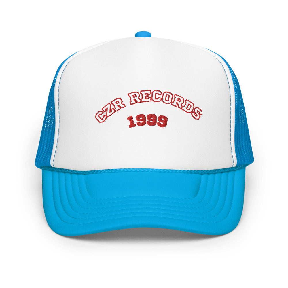 CZR RECORDS APPAREL - 1999 Red Font Foam Trucker Hat