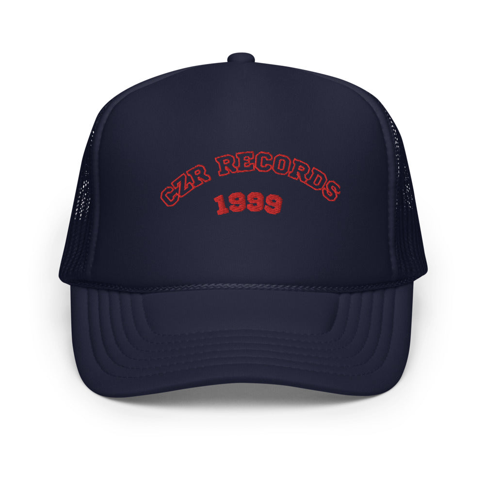 CZR RECORDS APPAREL - 1999 Red Font Foam Trucker Hat