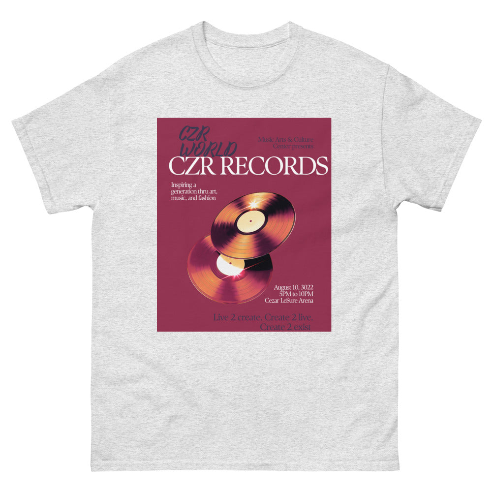 CZR RECORDS APPAREL - Men's  Vinyl Record Tee Shirt