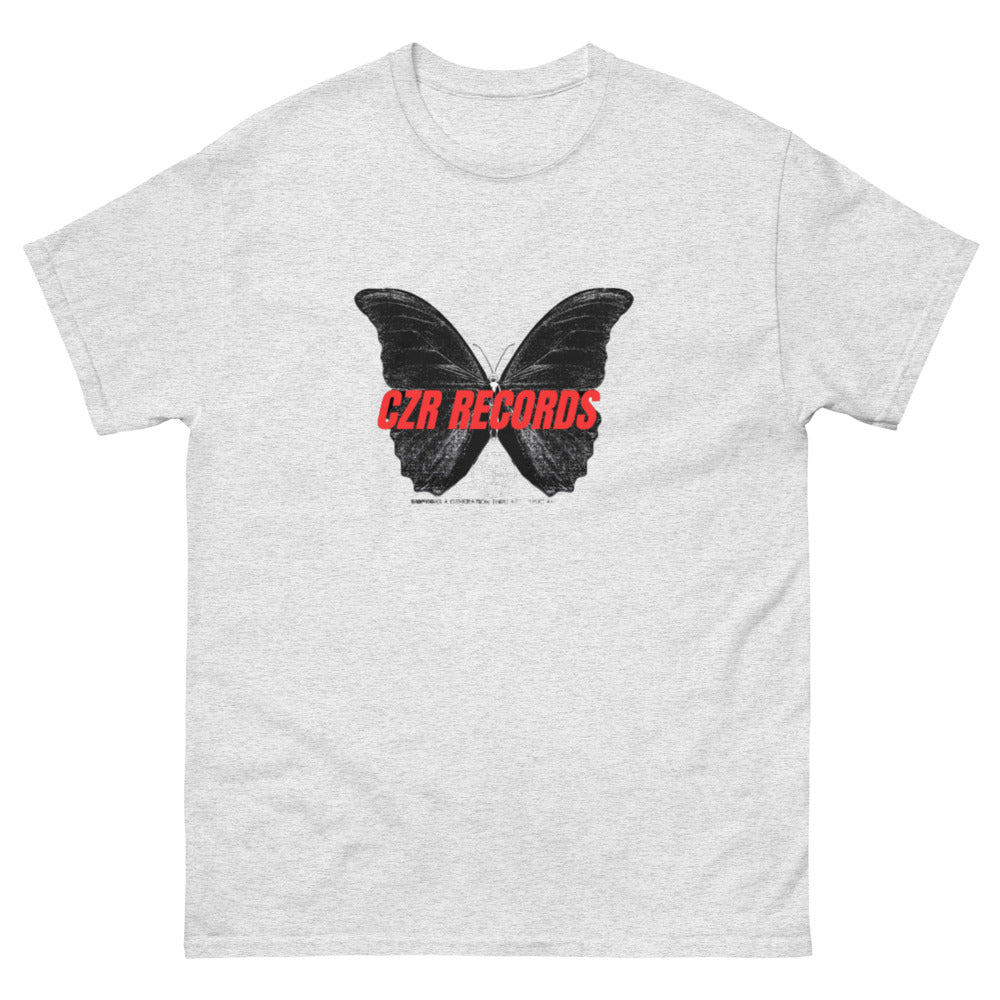 CZR RECORDS APPAREL - Butterfly Doors Red Font Men's classic tee