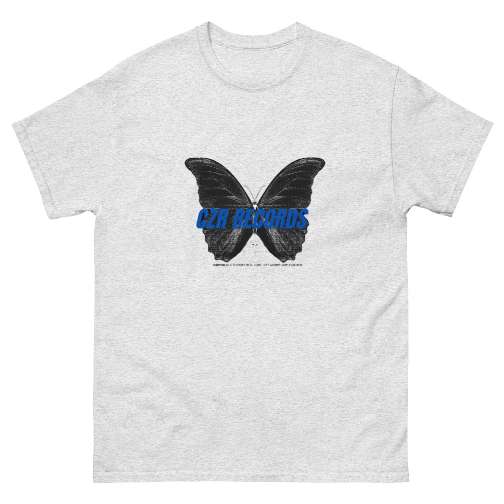CZR RECORDS APPAREL -Butterfly Doors Blue Font Men's Classic Tee