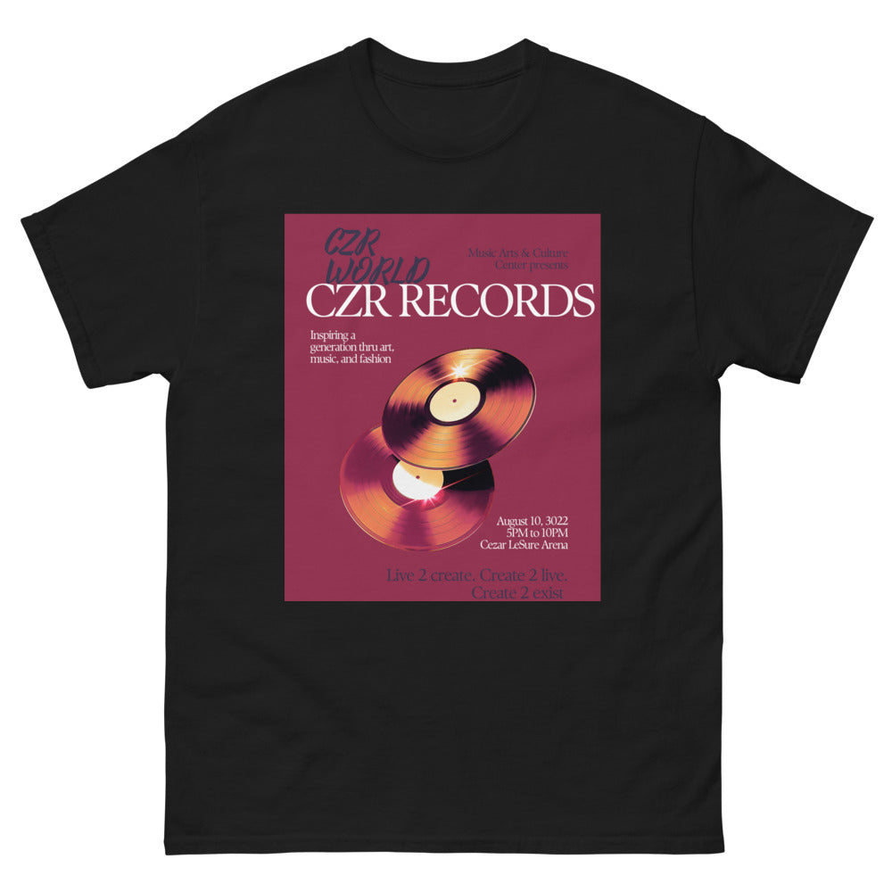 CZR RECORDS APPAREL - Men's  Vinyl Record Tee Shirt