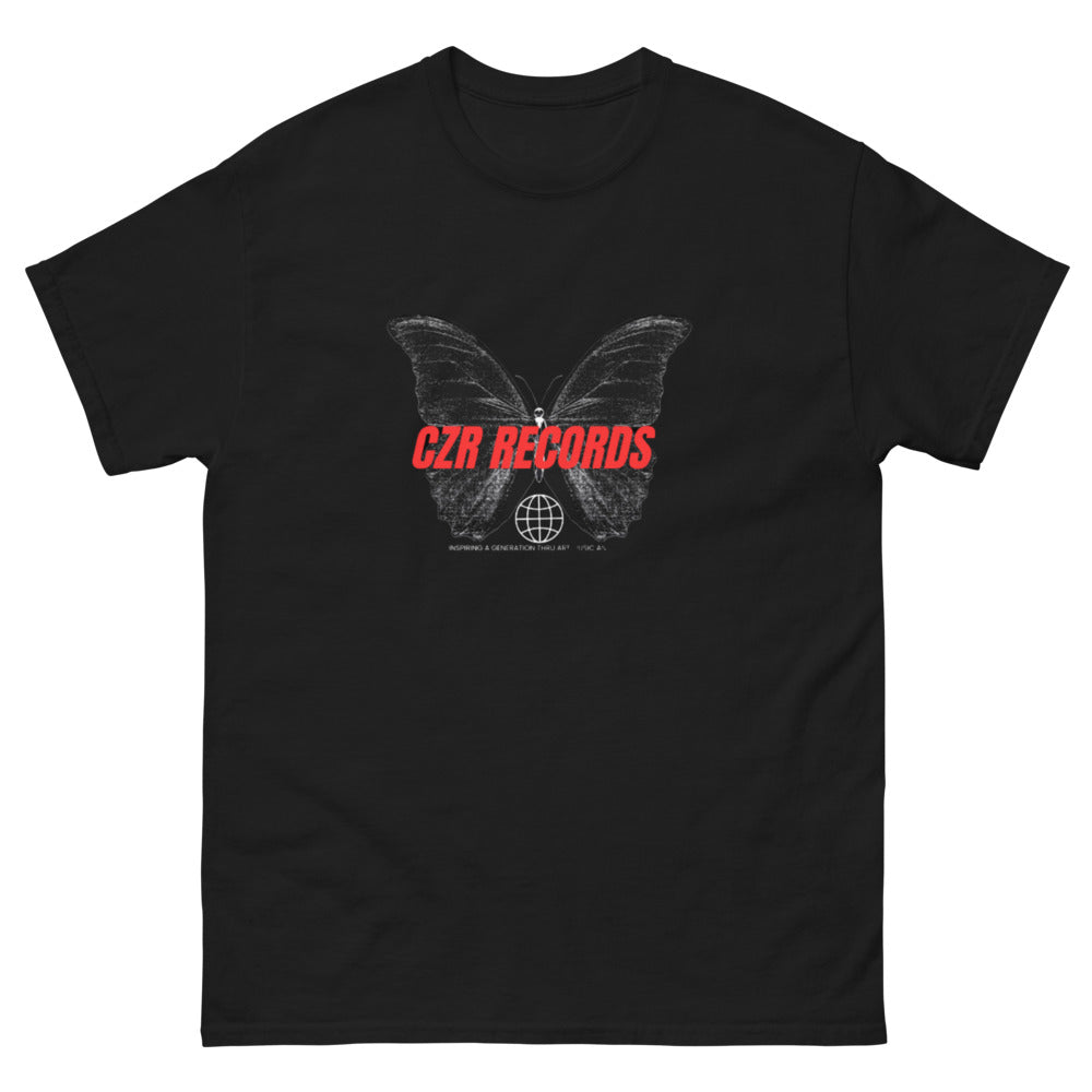 CZR RECORDS APPAREL - Butterfly Doors Red Font Men's classic tee