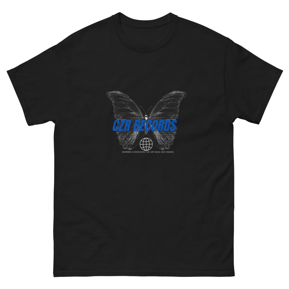 CZR RECORDS APPAREL -Butterfly Doors Blue Font Men's Classic Tee