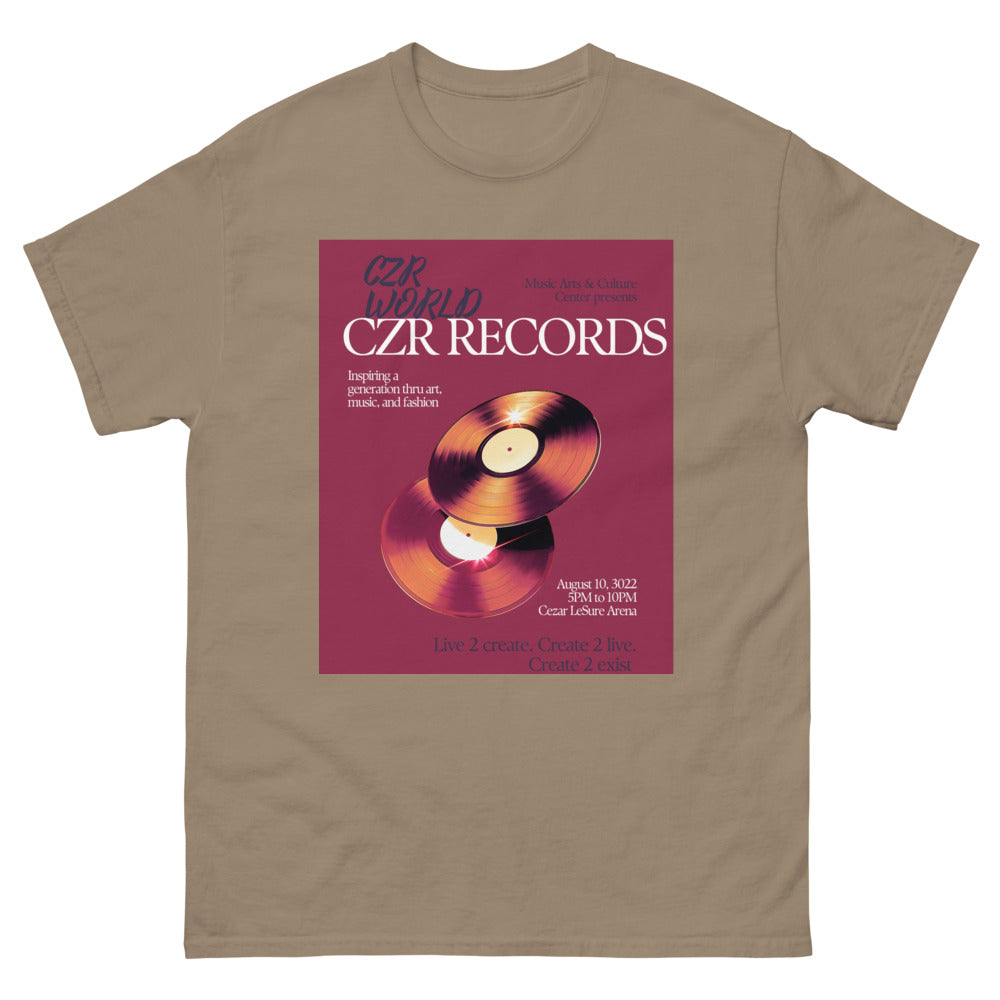 CZR RECORDS APPAREL - Men's  Vinyl Record Tee Shirt