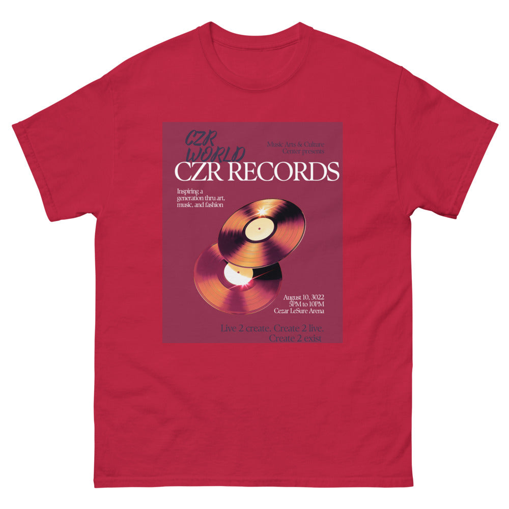 CZR RECORDS APPAREL - Men's  Vinyl Record Tee Shirt
