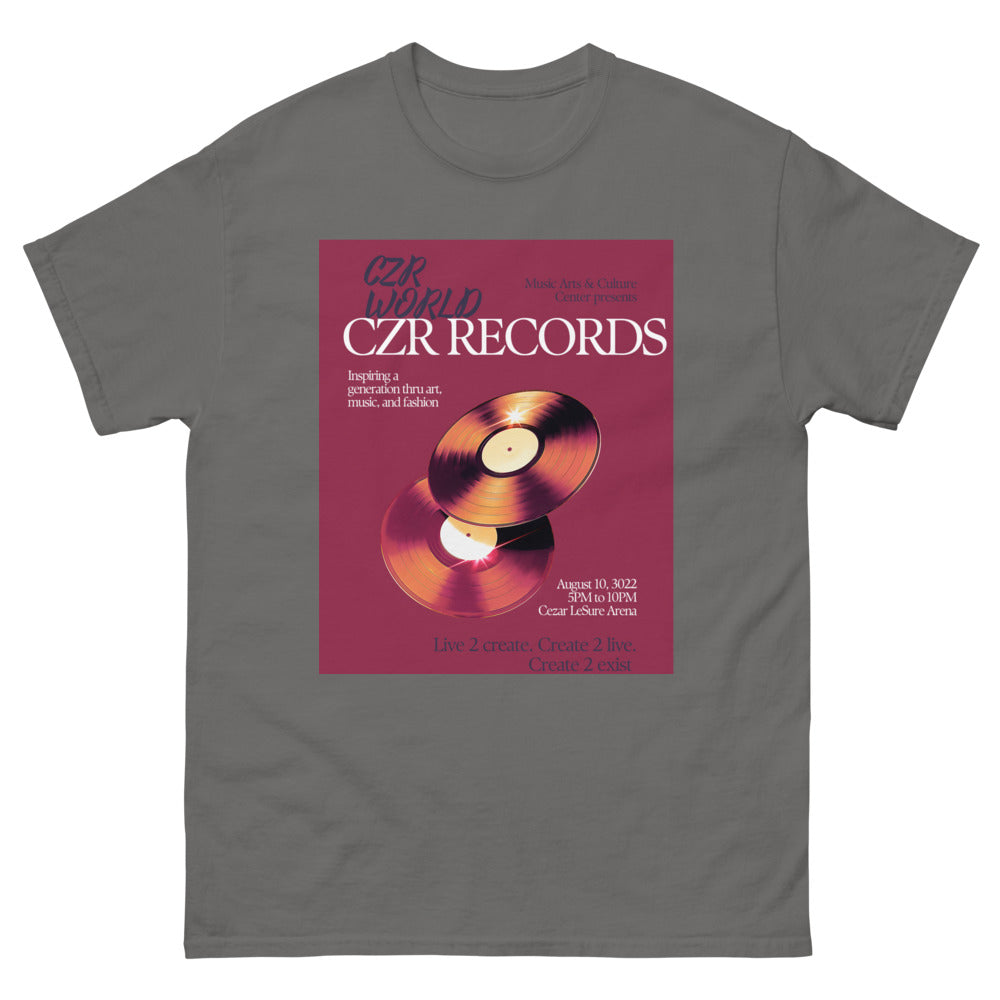 CZR RECORDS APPAREL - Men's  Vinyl Record Tee Shirt