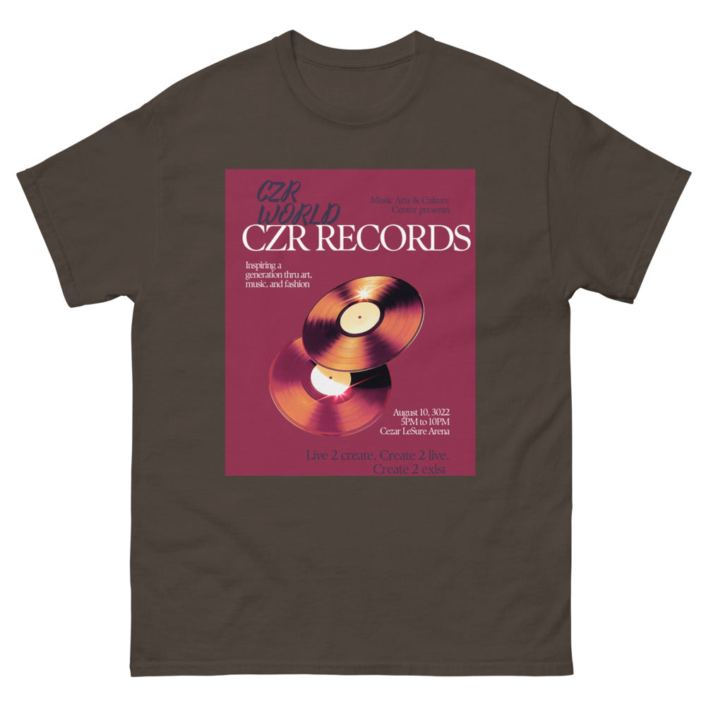 CZR RECORDS APPAREL - Men's  Vinyl Record Tee Shirt