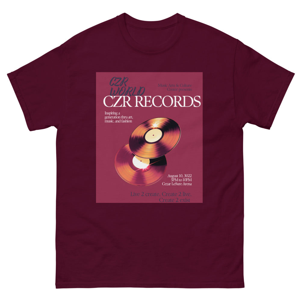 CZR RECORDS APPAREL - Men's  Vinyl Record Tee Shirt