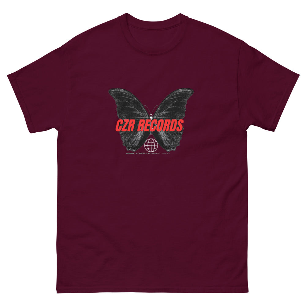 CZR RECORDS APPAREL - Butterfly Doors Red Font Men's classic tee