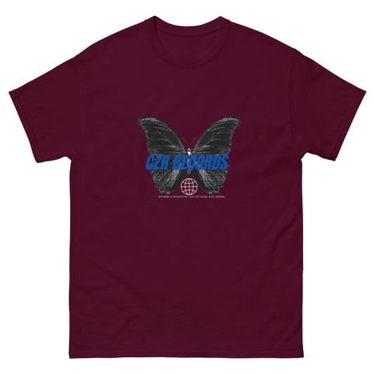 CZR RECORDS APPAREL -Butterfly Doors Blue Font Men's Classic Tee
