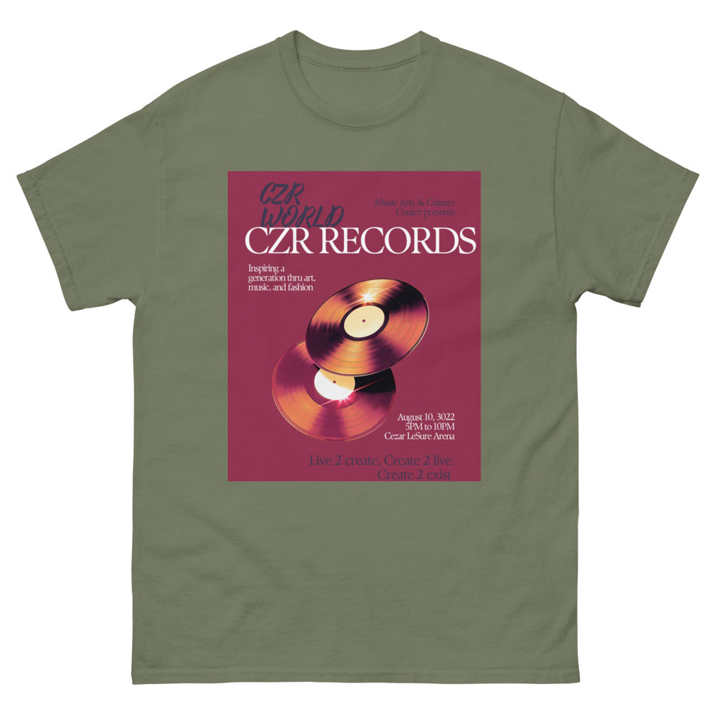 CZR RECORDS APPAREL - Men's  Vinyl Record Tee Shirt