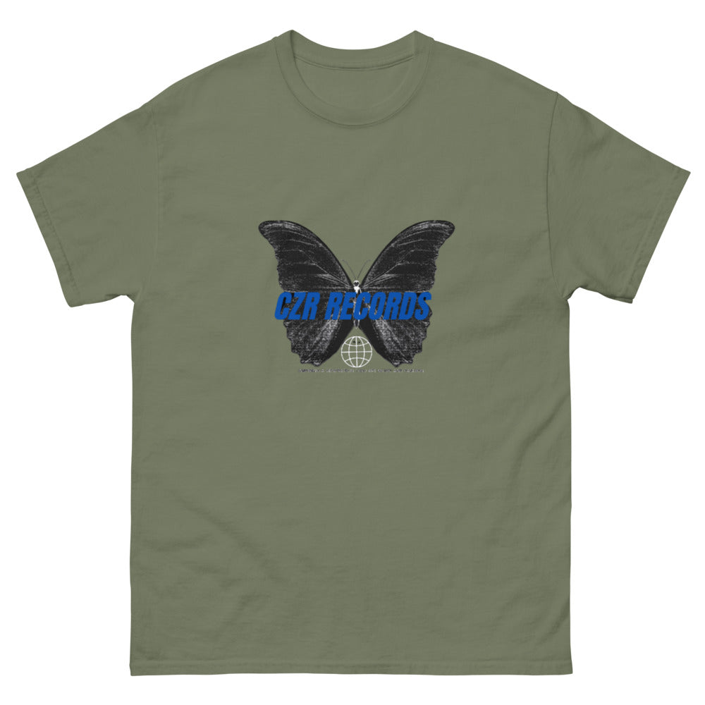 CZR RECORDS APPAREL -Butterfly Doors Blue Font Men's Classic Tee