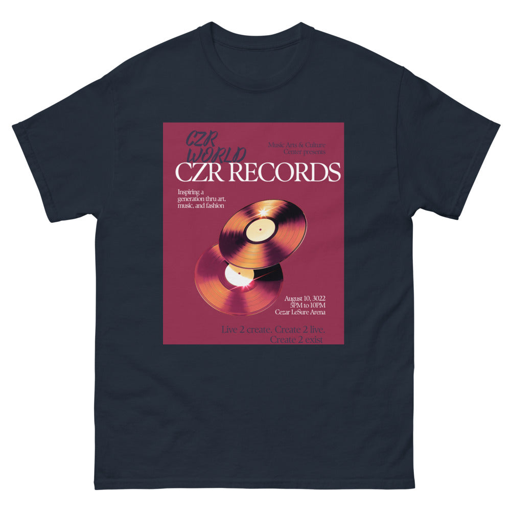 CZR RECORDS APPAREL - Men's  Vinyl Record Tee Shirt